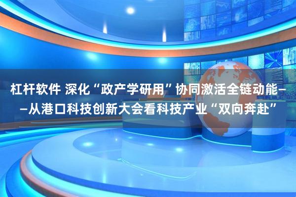 杠杆软件 深化“政产学研用”协同激活全链动能——从港口科技创新大会看科技产业“双向奔赴”